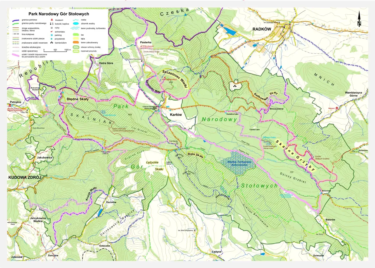 Mapa Polski góry z psem